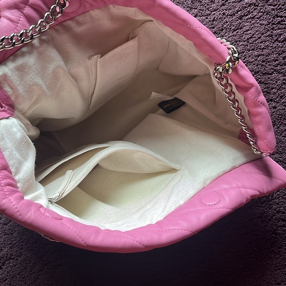 Vince Camuto Quilted Leather Bag Pehri Pink Large - Picture 11 of 11